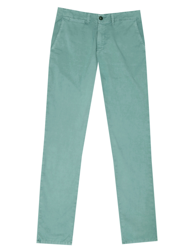 Pantalón chino popelin Verde