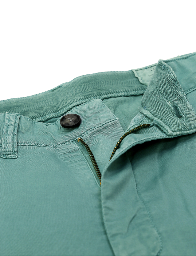 Pantalón chino popelin Verde 2