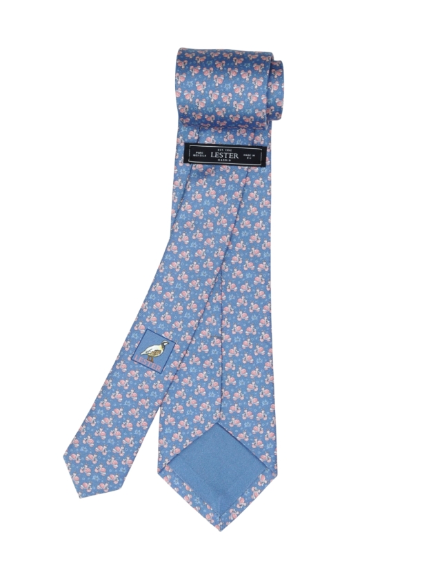 Corbata caracoles Azul/rosa 2