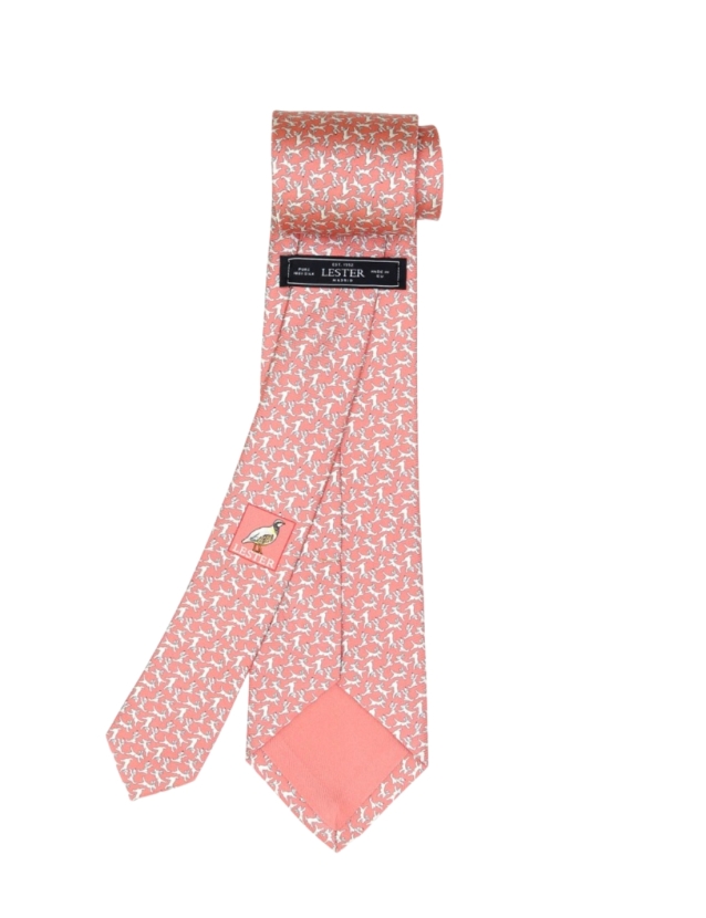 Corbata perritos Rosa/blanco