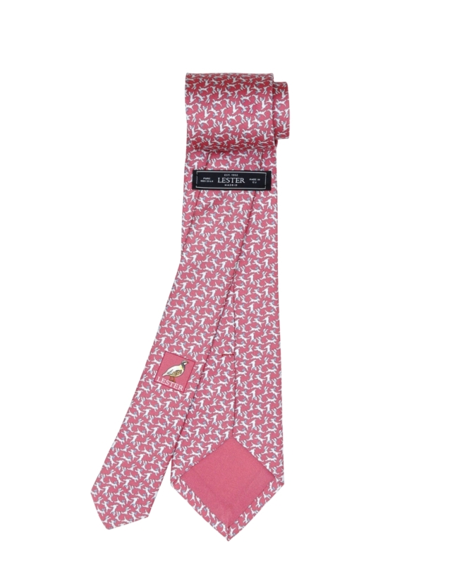 Corbata perritos Rosa/gris 2