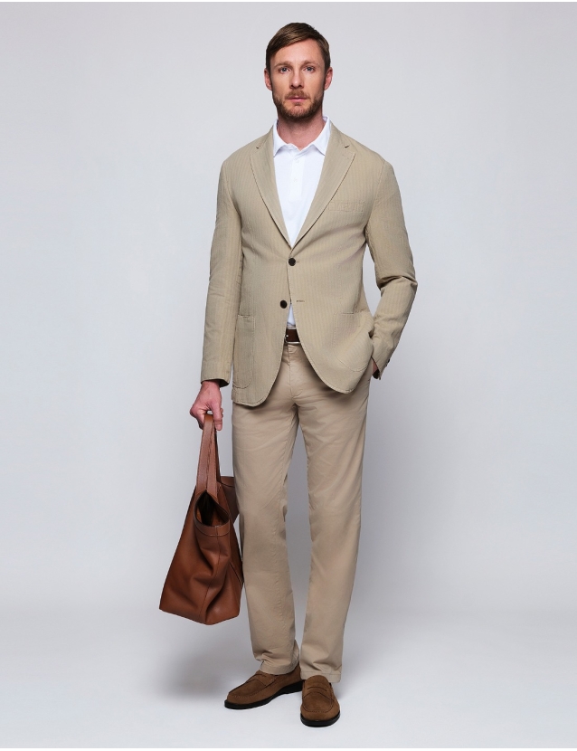 Pantalón satén s/p Beige