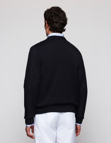 Jersey caja algodón Azul oscuro