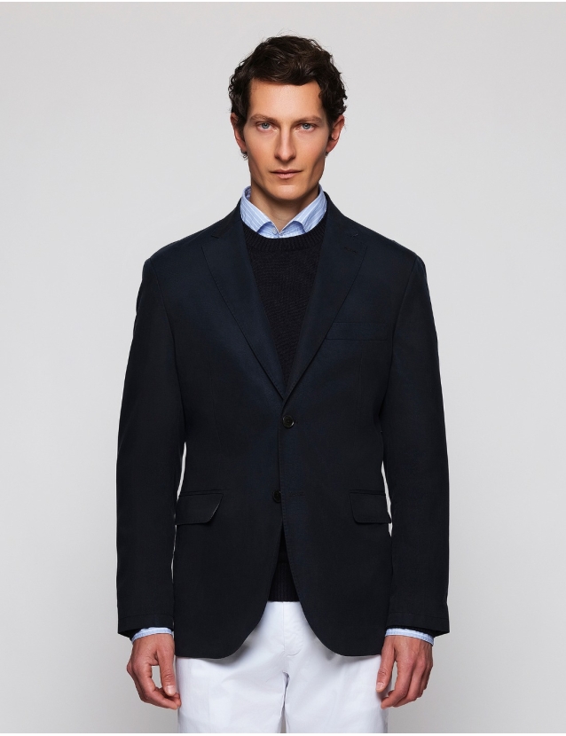 Chaqueta lino tencel lavada...