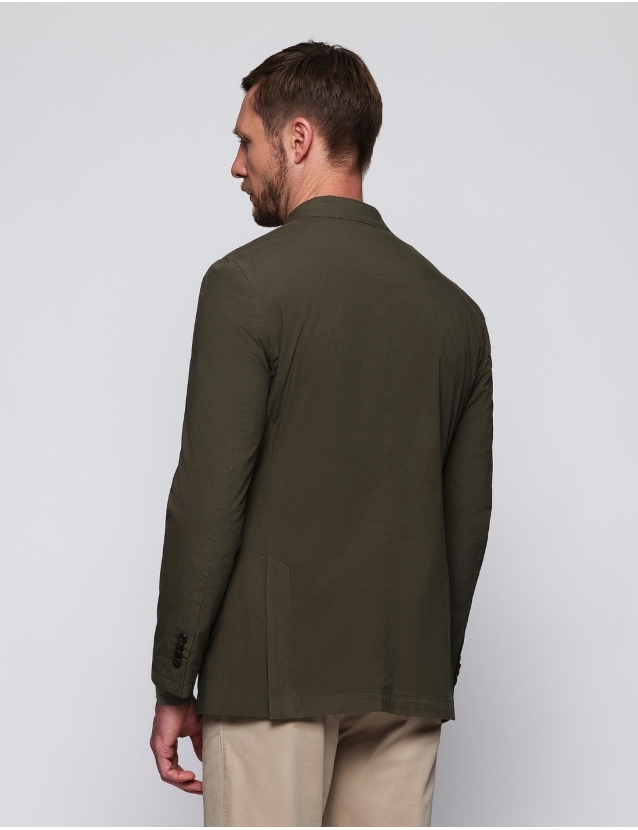Chaqueta popelin lavada Verde 2