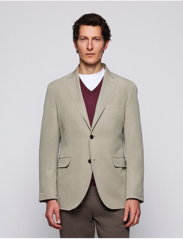 Chaqueta lino tencel lavada...