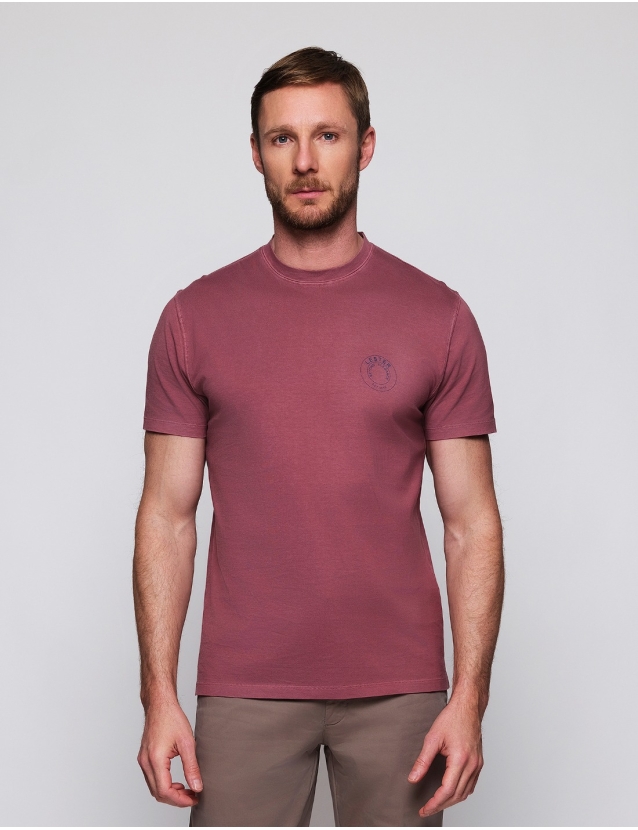 Camiseta lavada circulo Fresa