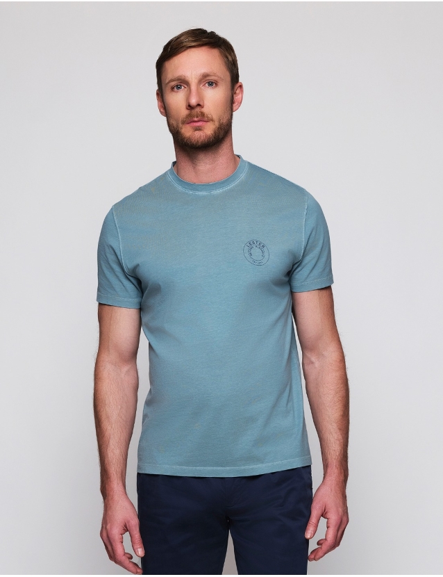 Camiseta lavada circulo Verde 2