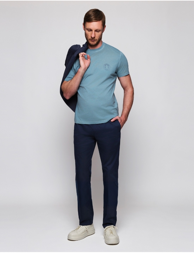 Camiseta lavada circulo Verde