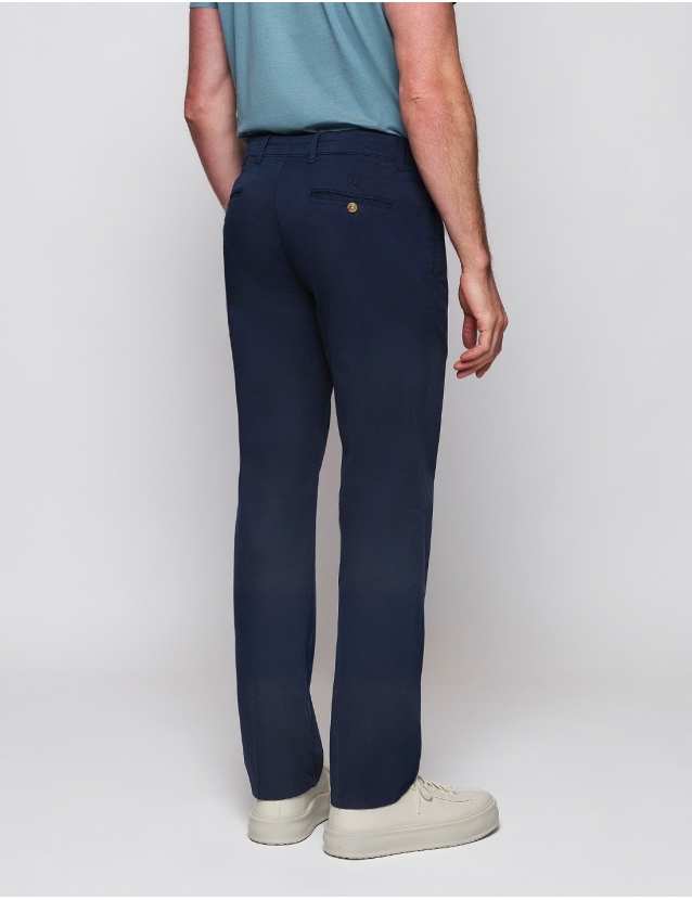 Pantalón satén c/p Azul marino 2