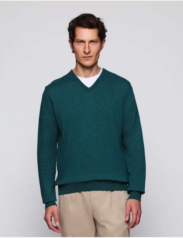 Jersey pico algodón Petroleo