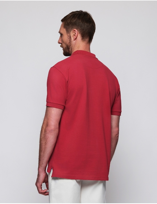 Polo pique manga corta Rojo 2