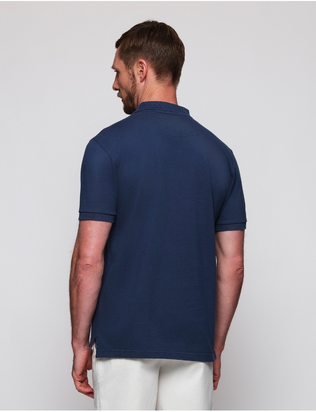 Polo pique manga corta Azul... 2