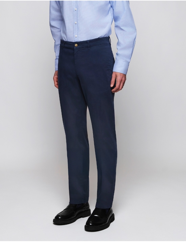 Pantalón satén s/p Azul marino