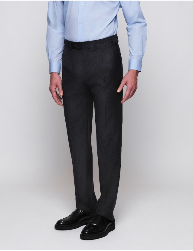 Pantalón vestir pinzas Gris...