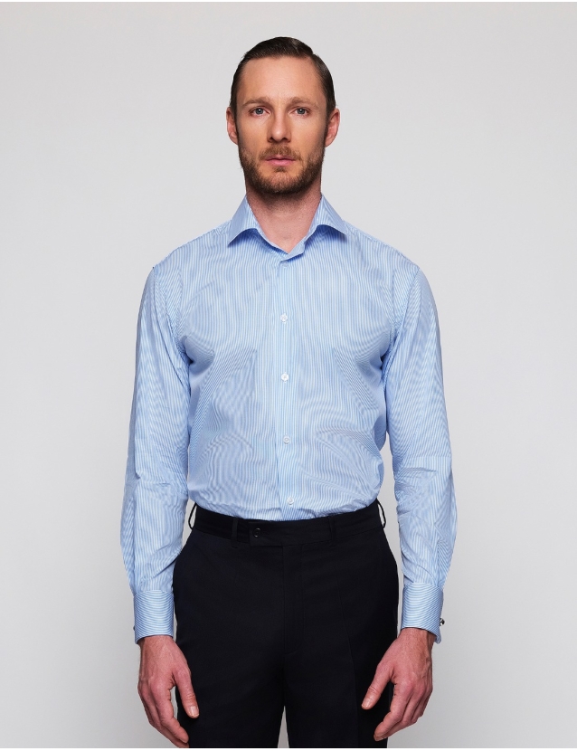 Camisa vestir mil rayas Azul