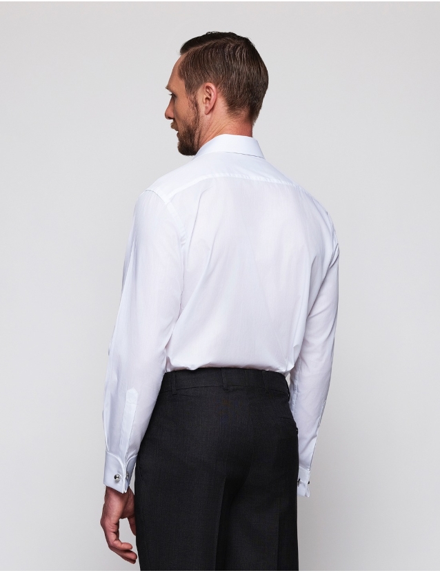 Camisa vestir lisa  p.d Blanco 2