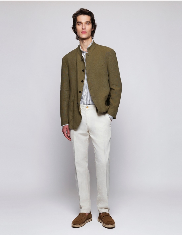 Chaqueta mao lino  lavada...