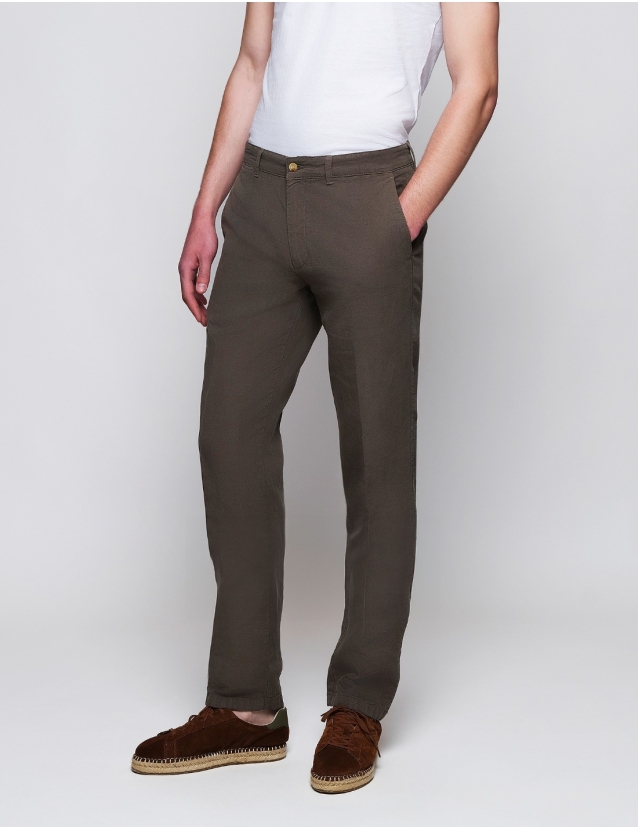 Pantalón satén s/p Kaki 2