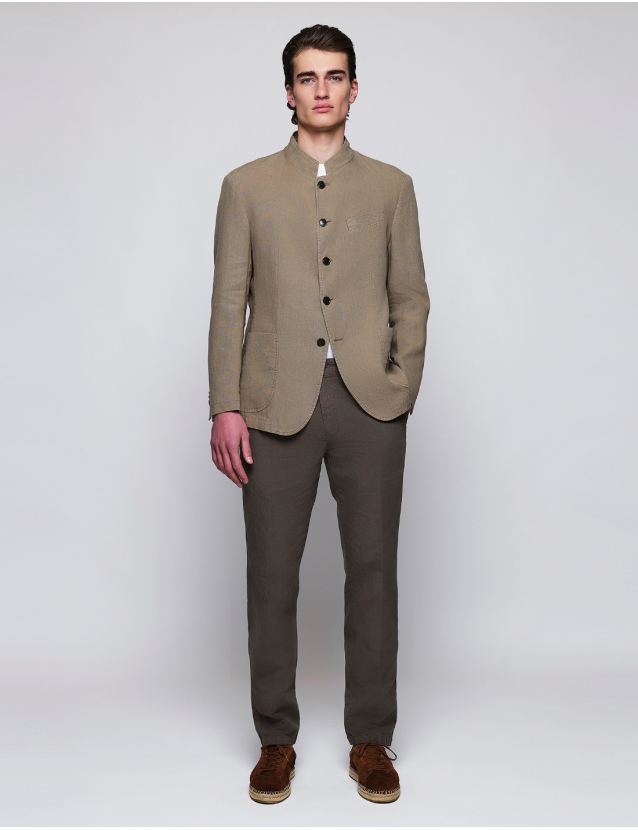 Pantalón satén s/p Kaki