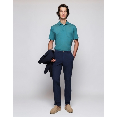 Pantalón seersucker Azul