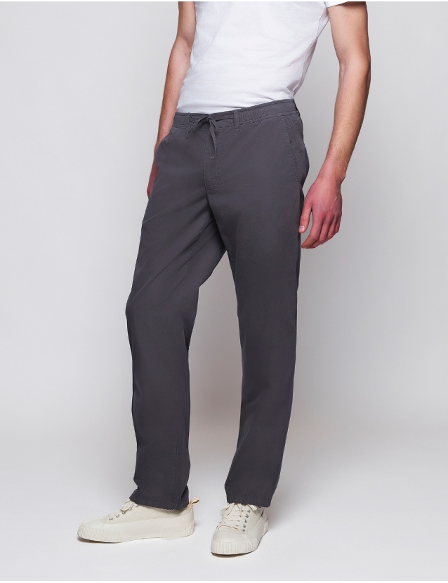 Pantalón popelin cuerda Gris 2