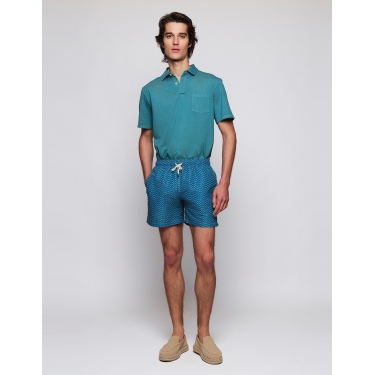 Traje de baño flamenco Azul