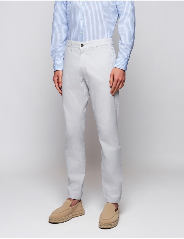Pantalón chino popelin Hielo 2