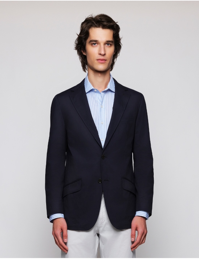 Chaqueta seersucker Azul 2