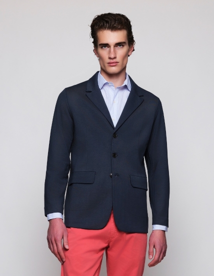 Cardigan algodón modal lavada Azul