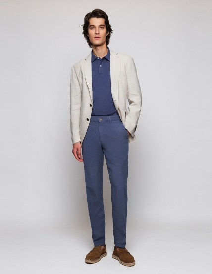 Chaqueta lino  lavada Beige