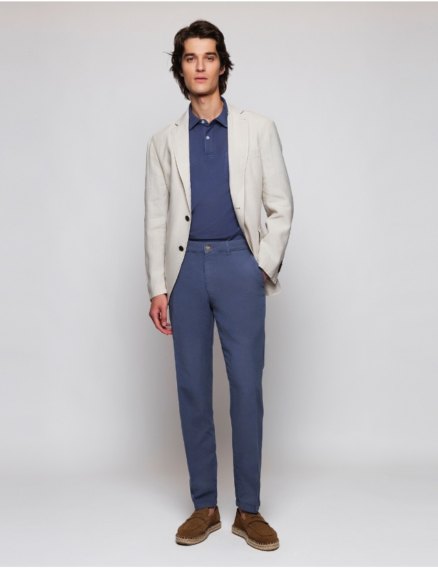 Chaqueta lino  lavada Beige