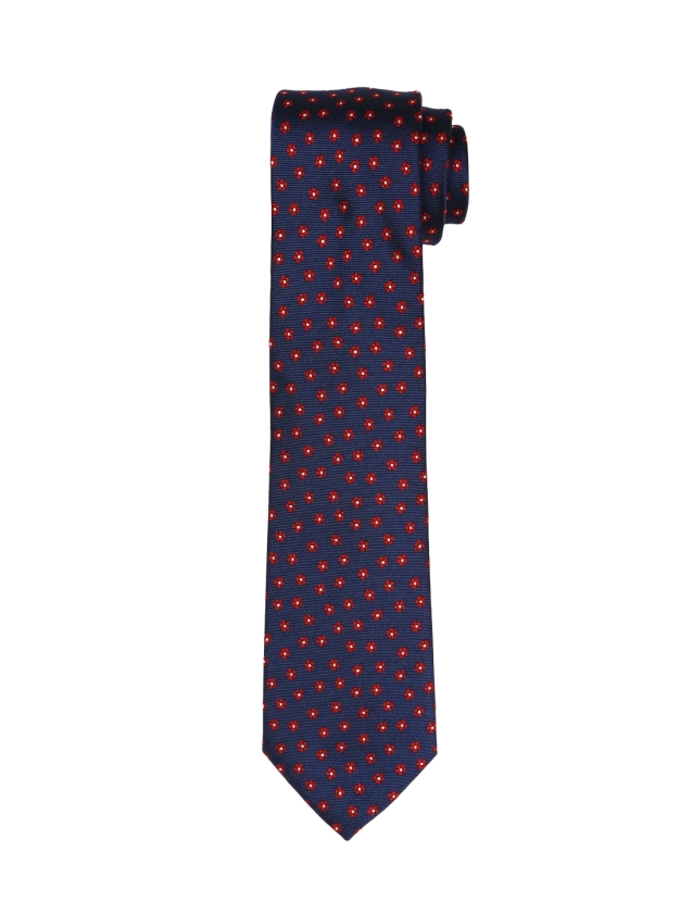 Corbata margaritas Azul/rojo