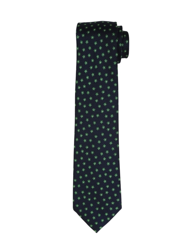Corbata margaritas Azul/verde
