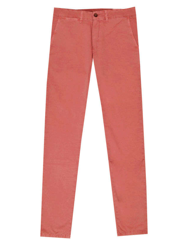 Pantalón chino popelin Rojo