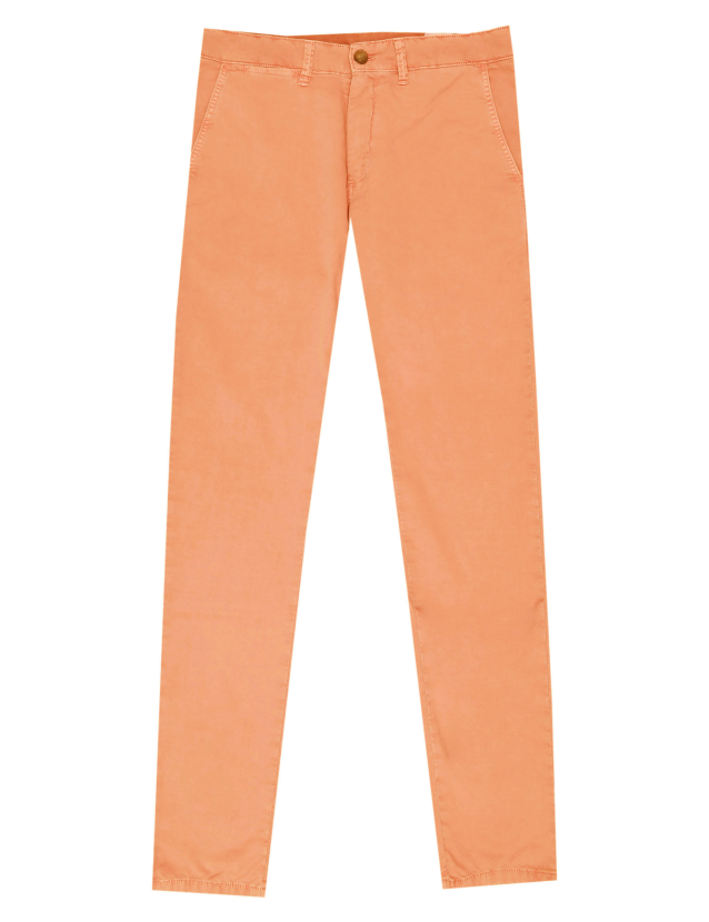 Pantalón chino popelin Naranja