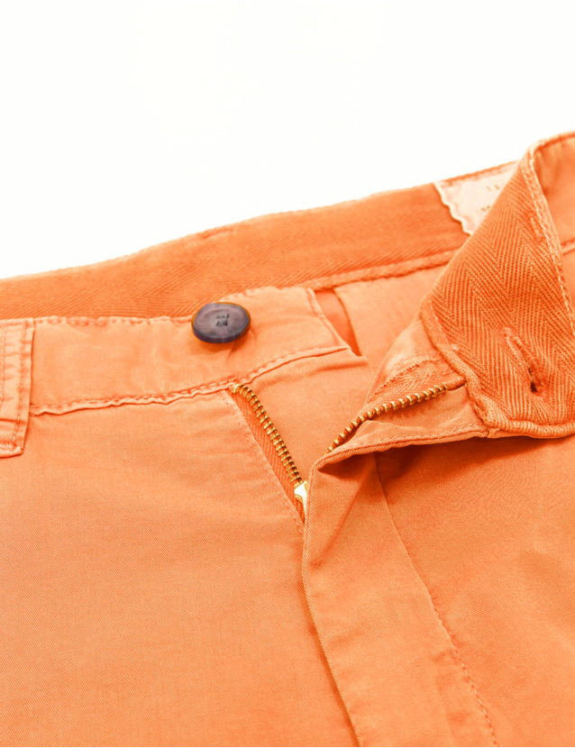 Pantalón chino popelin Naranja 2