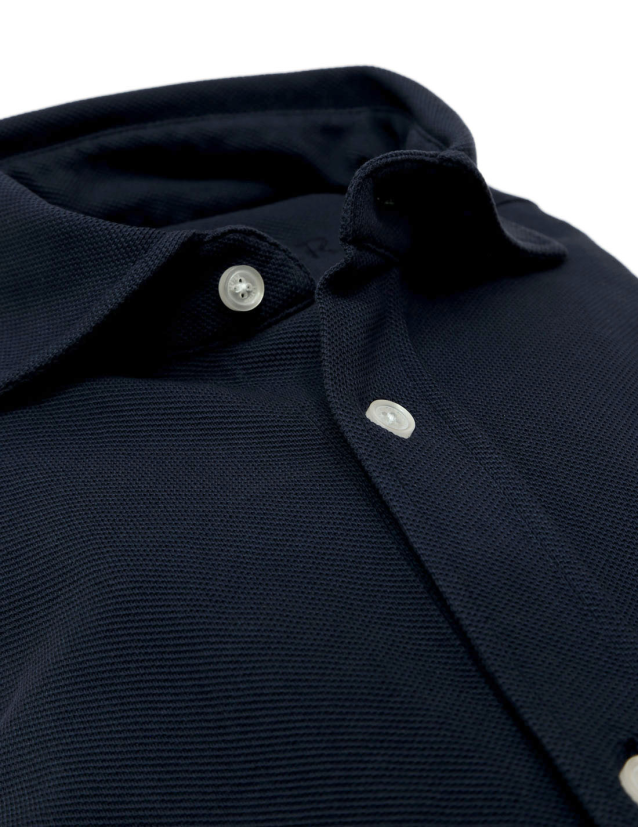 Camisa pique malla Azul oscuro 2