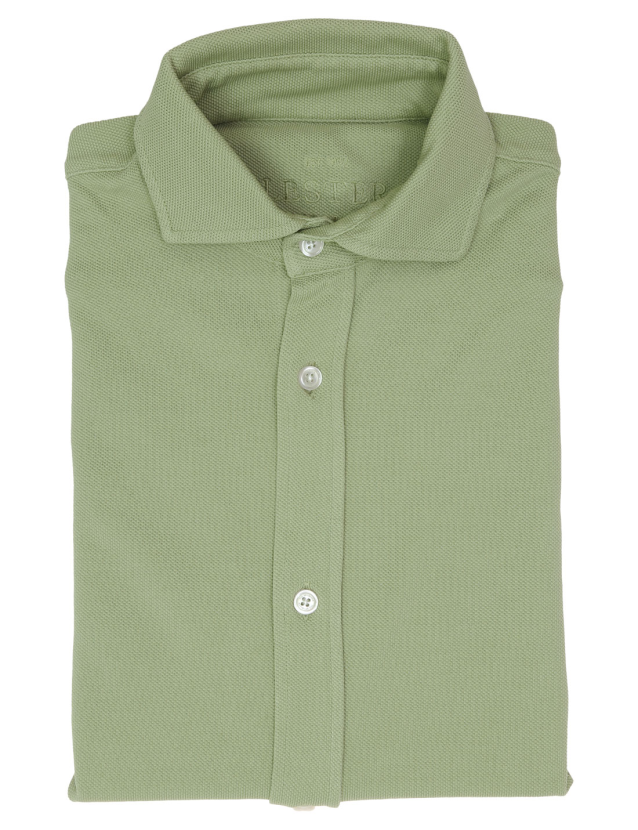 Camisa pique malla Verde claro