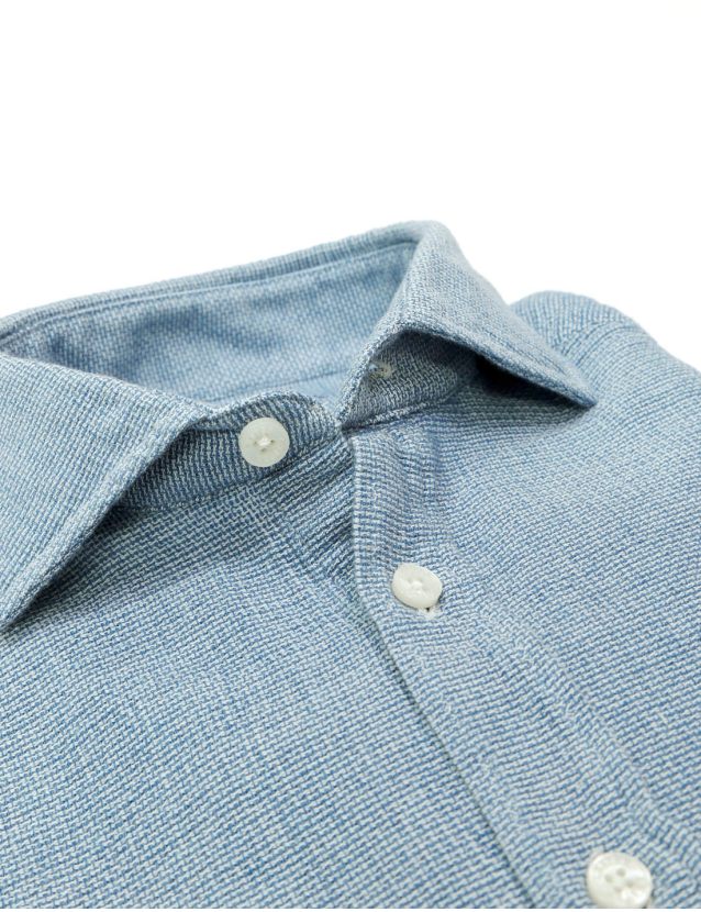 Camisa sport estructura denim Azul 2