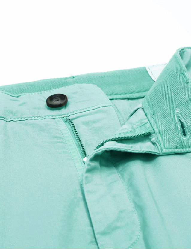 Pantalón chino popelin Verde agua 2