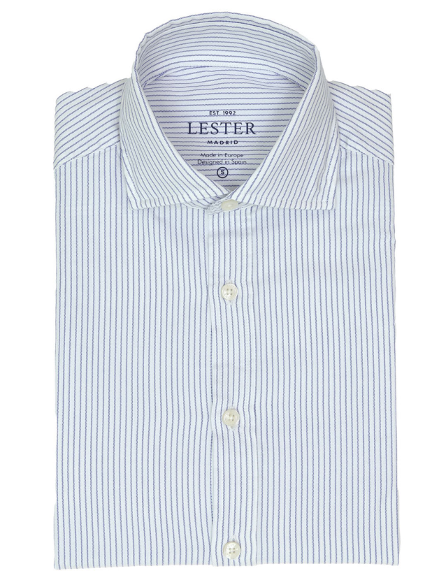 Camisa sport oxford raya separada Azul