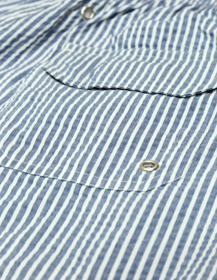 Traje de baño seersucker Azul