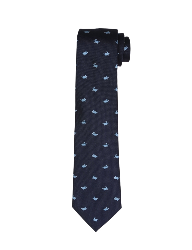 Corbata tortuga Azul/azul