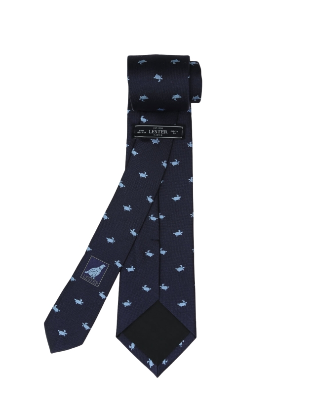 Corbata tortuga Azul/azul 2