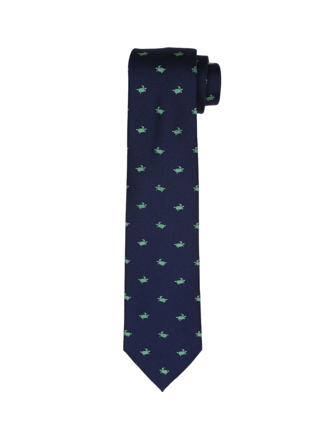 Corbata tortuga Azul/verde