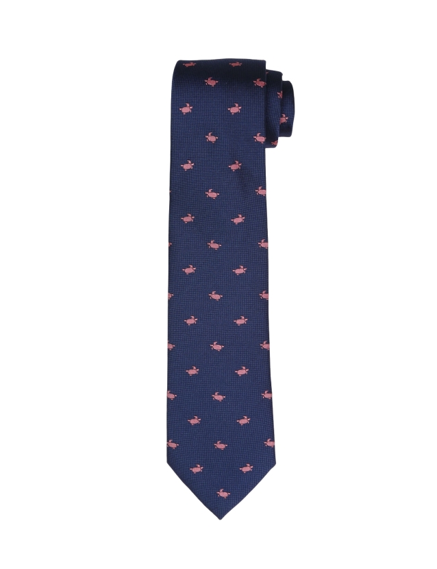 Corbata tortuga Azul/rosa