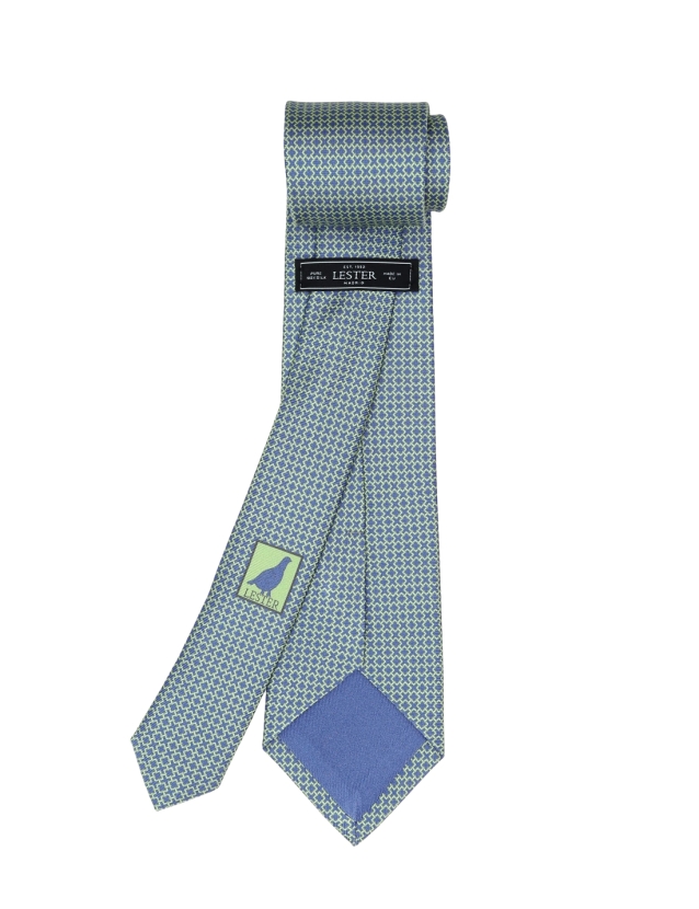 Corbata cadena cruz Azul/verde 2