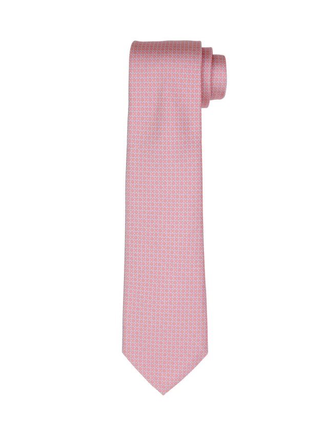 Corbata cadena cruz Rosa/azul