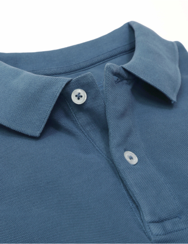Polo manga corta lavado perdiz Azul 2